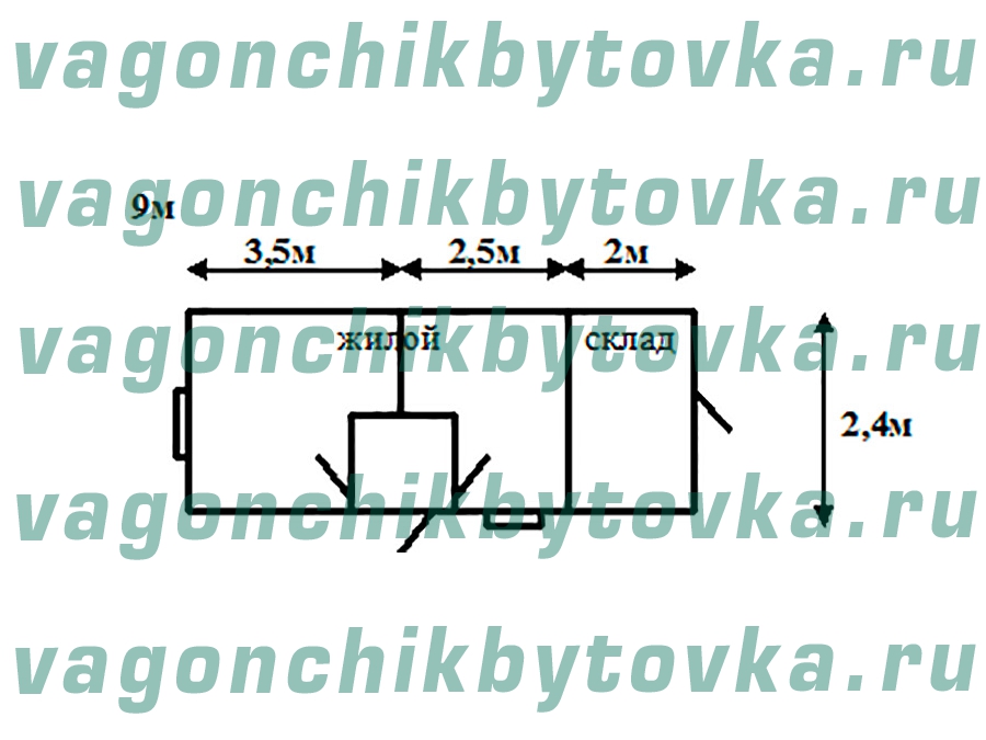 Прорабская из БК 9м